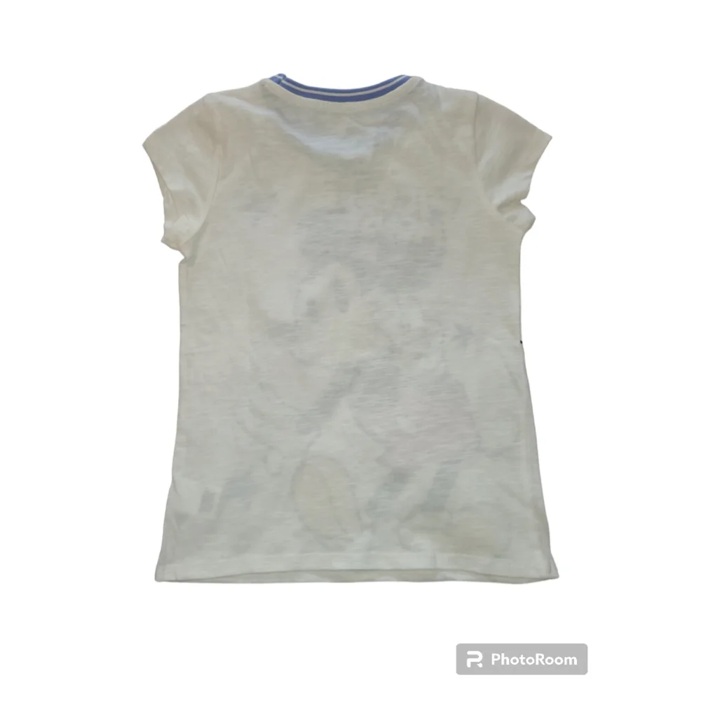 Toddler Girls' Mickey Mouse Ringer Short Sleeve Graphic T-Shirt - Cream